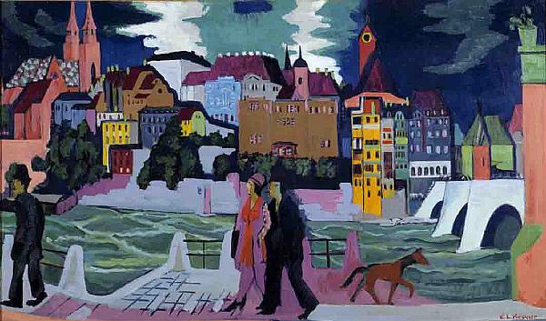 Ernst Ludwig Kirchner View of Basel and the Rhine China oil painting art